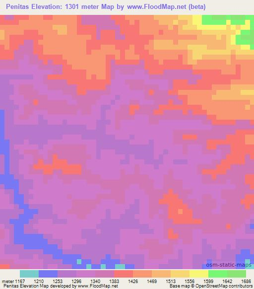Penitas,Honduras Elevation Map