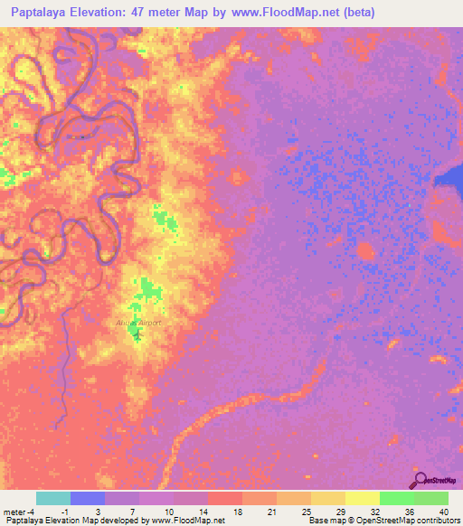Paptalaya,Honduras Elevation Map