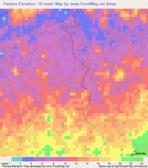 Pantera,Honduras Elevation Map