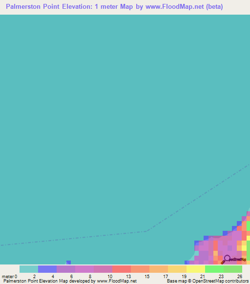 Palmerston Point,Honduras Elevation Map