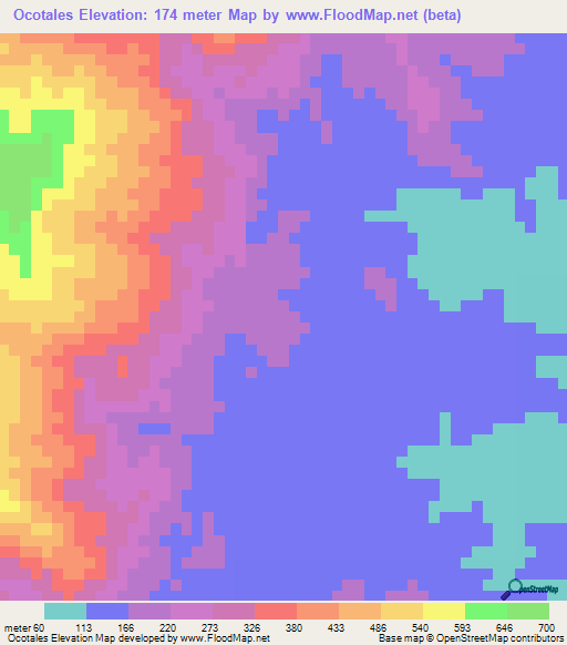 Ocotales,Honduras Elevation Map