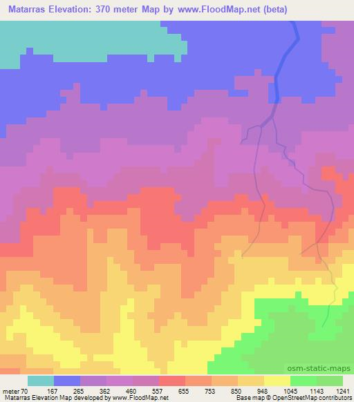 Matarras,Honduras Elevation Map