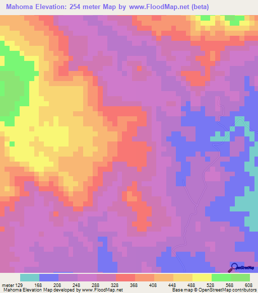 Mahoma,Honduras Elevation Map