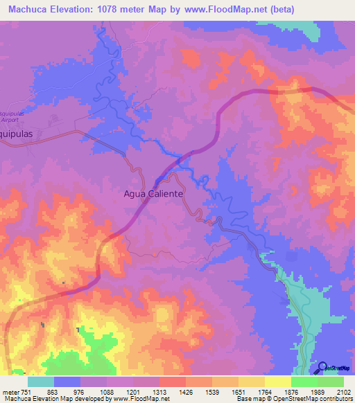 Machuca,Honduras Elevation Map
