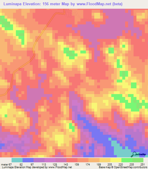 Luminapa,Honduras Elevation Map