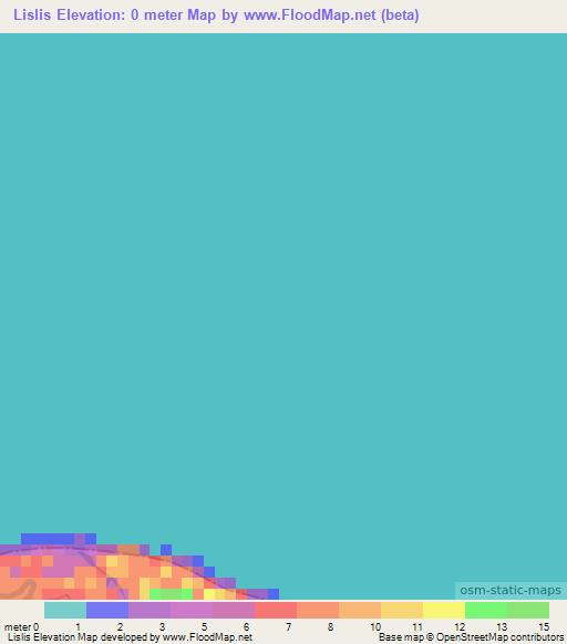 Lislis,Honduras Elevation Map
