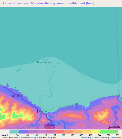 Limera,Honduras Elevation Map