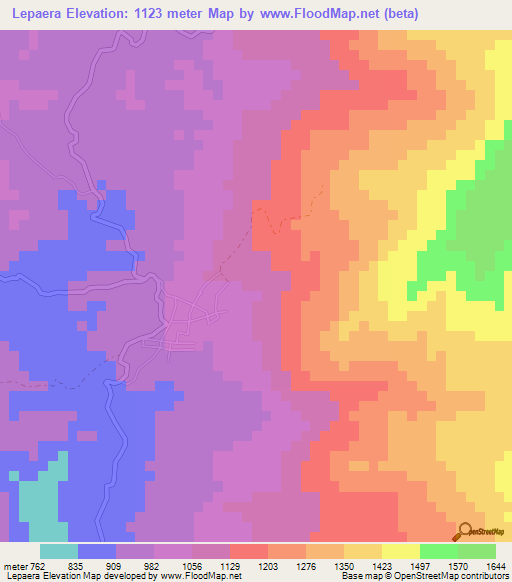 Lepaera,Honduras Elevation Map