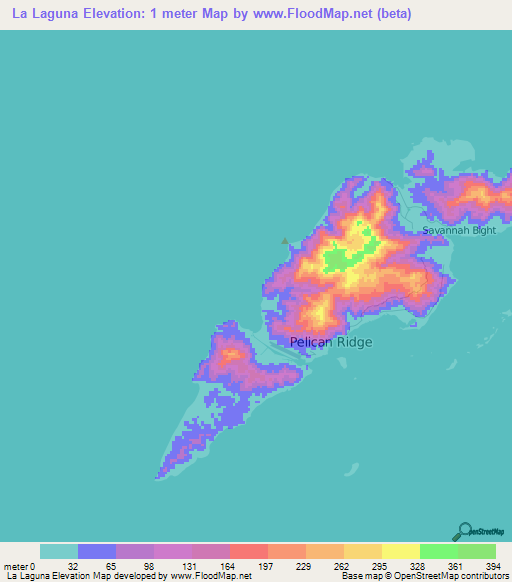 La Laguna,Honduras Elevation Map