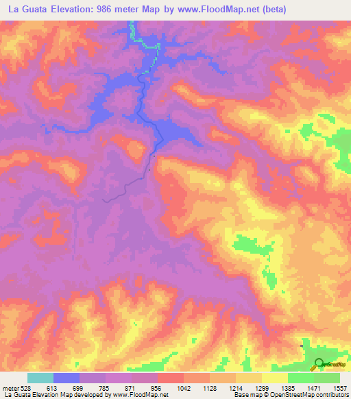 La Guata,Honduras Elevation Map