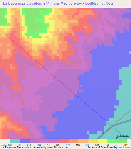 La Esperanza,Honduras Elevation Map
