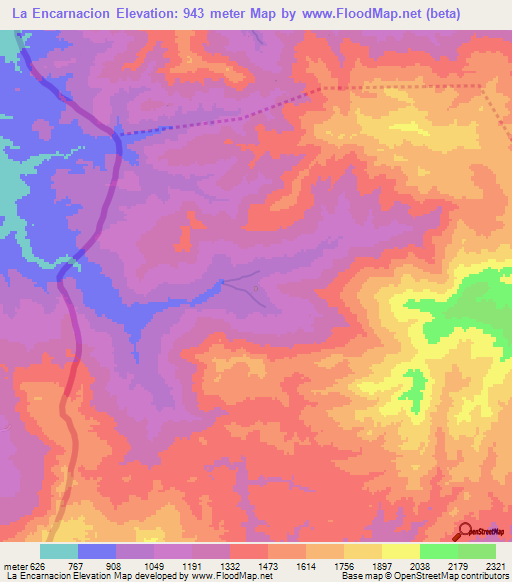 La Encarnacion,Honduras Elevation Map