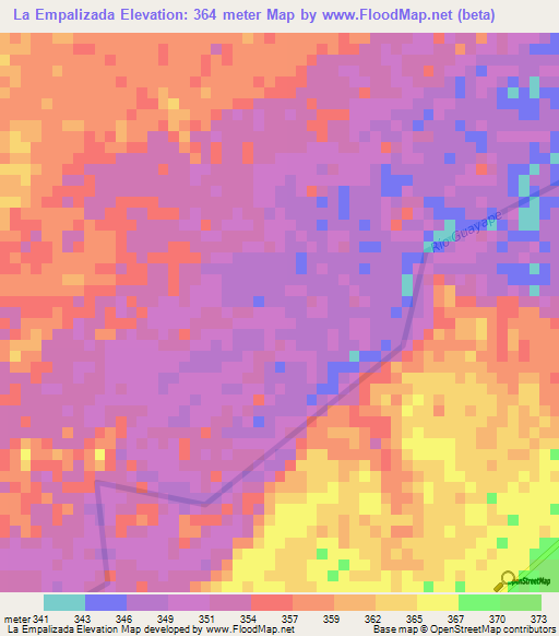 La Empalizada,Honduras Elevation Map