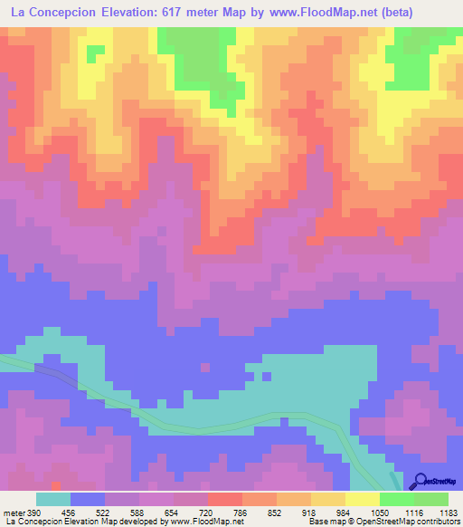 La Concepcion,Honduras Elevation Map