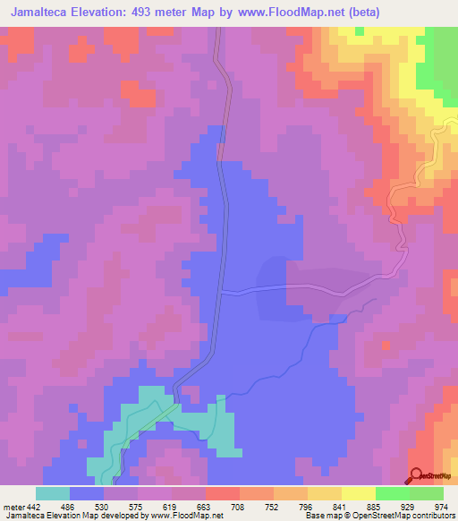Jamalteca,Honduras Elevation Map