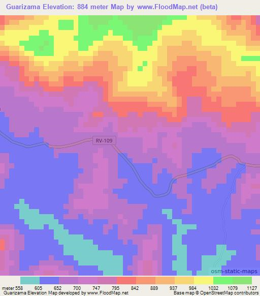 Guarizama,Honduras Elevation Map