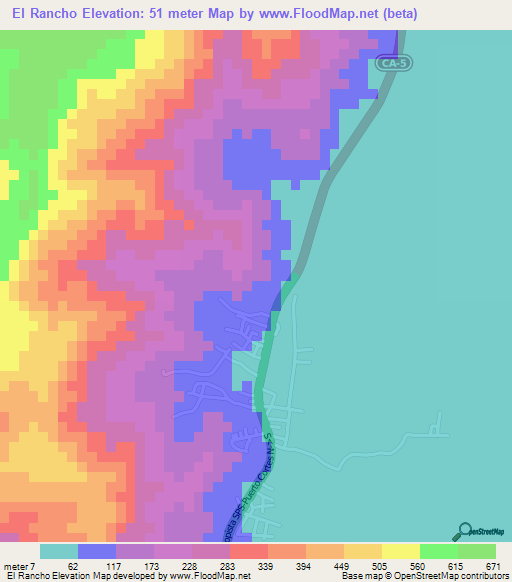 El Rancho,Honduras Elevation Map