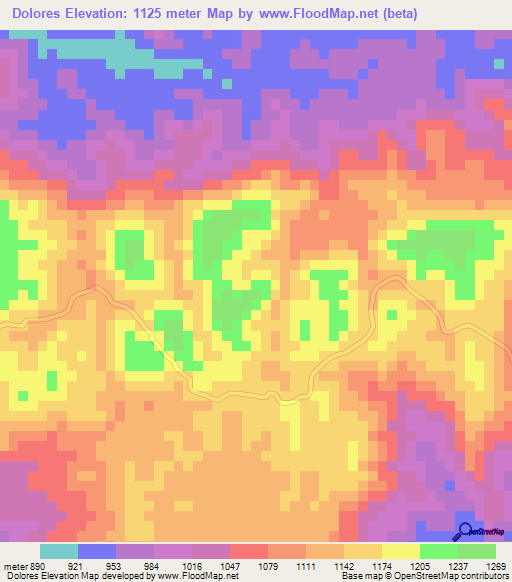 Dolores,Honduras Elevation Map