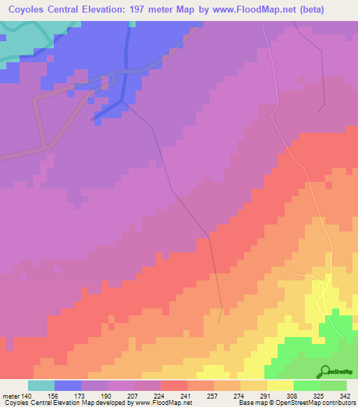 Coyoles Central,Honduras Elevation Map