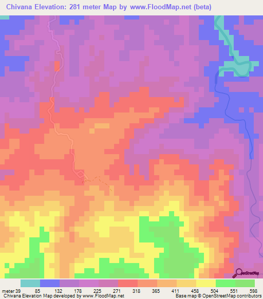 Chivana,Honduras Elevation Map