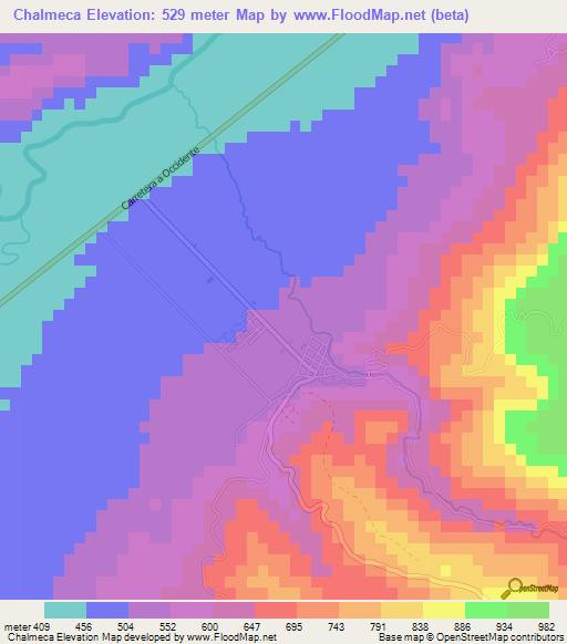 Chalmeca,Honduras Elevation Map