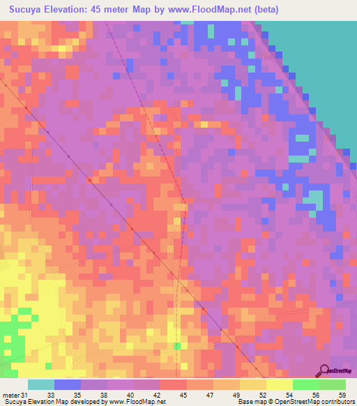 Sucuya,Nicaragua Elevation Map