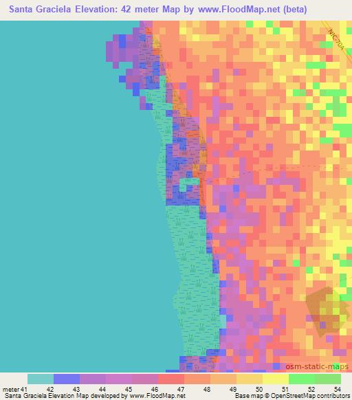 Santa Graciela,Nicaragua Elevation Map