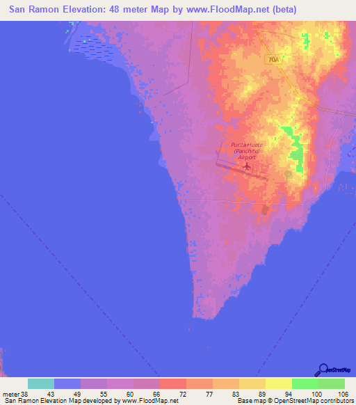 San Ramon,Nicaragua Elevation Map