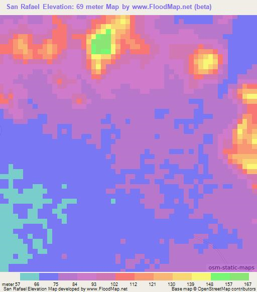 San Rafael,Nicaragua Elevation Map