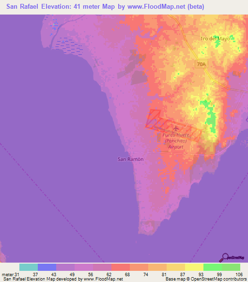 San Rafael,Nicaragua Elevation Map