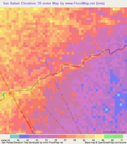 San Rafael,Nicaragua Elevation Map