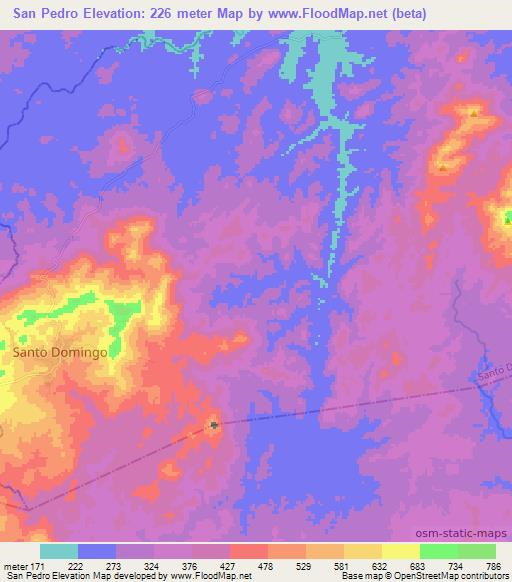 San Pedro,Nicaragua Elevation Map