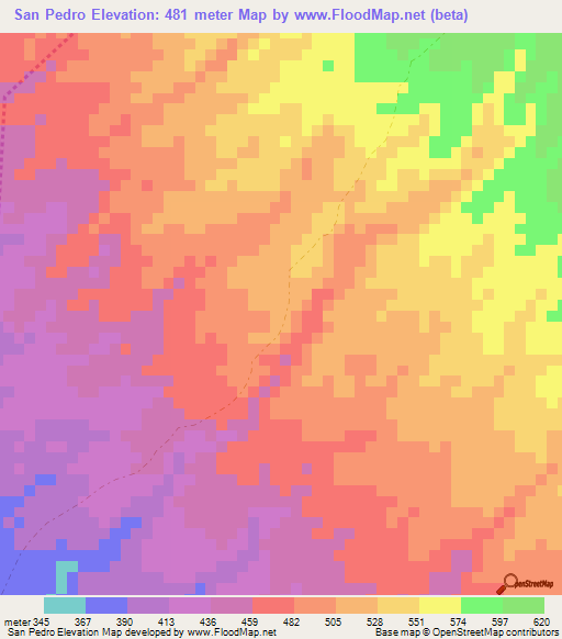 San Pedro,Nicaragua Elevation Map