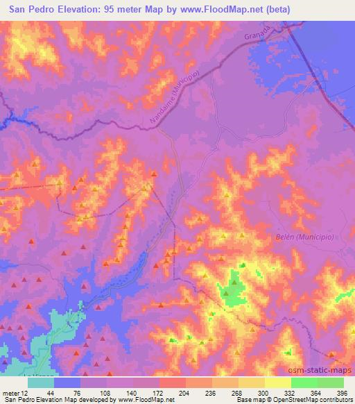 San Pedro,Nicaragua Elevation Map