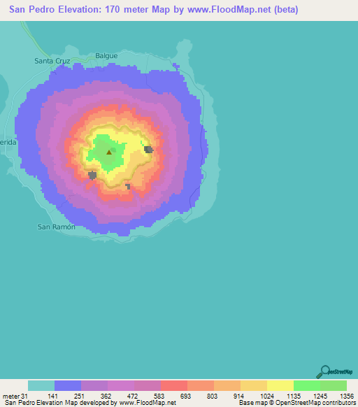 San Pedro,Nicaragua Elevation Map