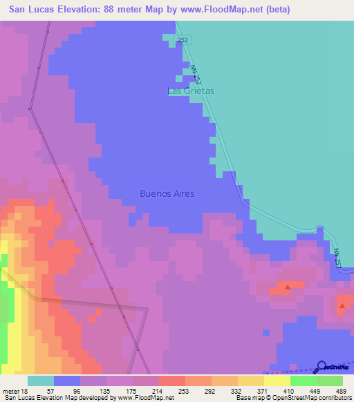 San Lucas,Nicaragua Elevation Map