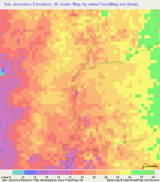 San Jeronimo,Nicaragua Elevation Map