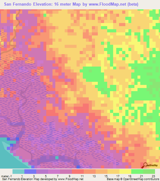 San Fernando,Nicaragua Elevation Map