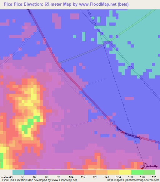 Pica Pica,Nicaragua Elevation Map