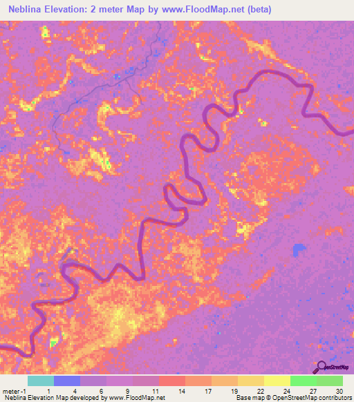 Neblina,Nicaragua Elevation Map