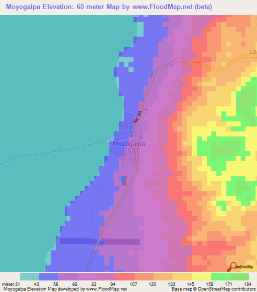 Moyogalpa,Nicaragua Elevation Map