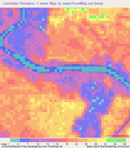 Limsiwita,Nicaragua Elevation Map