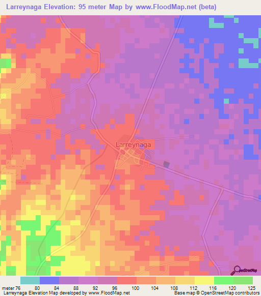Larreynaga,Nicaragua Elevation Map