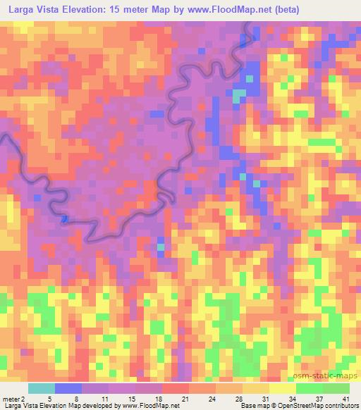 Larga Vista,Nicaragua Elevation Map
