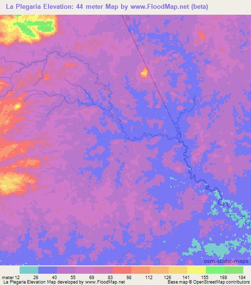 La Plegaria,Nicaragua Elevation Map