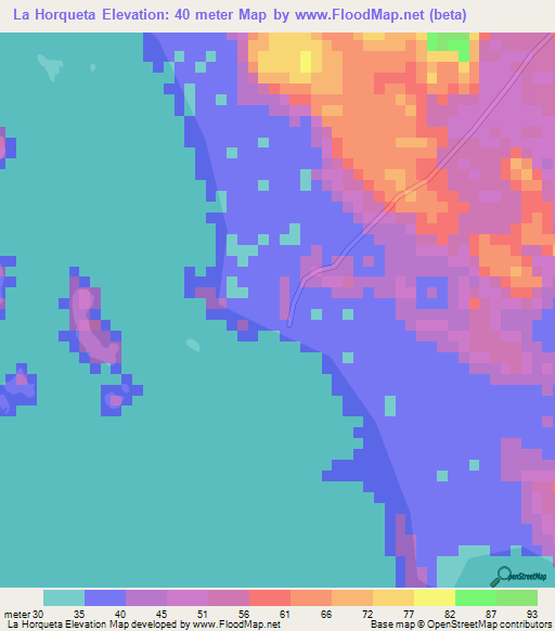 La Horqueta,Nicaragua Elevation Map