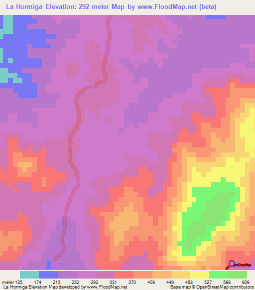La Hormiga,Nicaragua Elevation Map