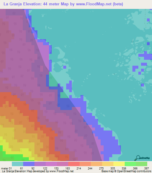 La Granja,Nicaragua Elevation Map