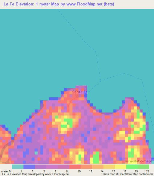 La Fe,Nicaragua Elevation Map