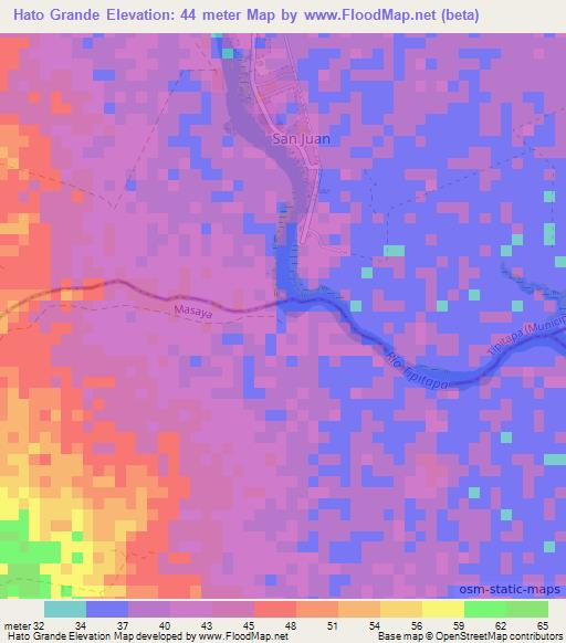 Hato Grande,Nicaragua Elevation Map
